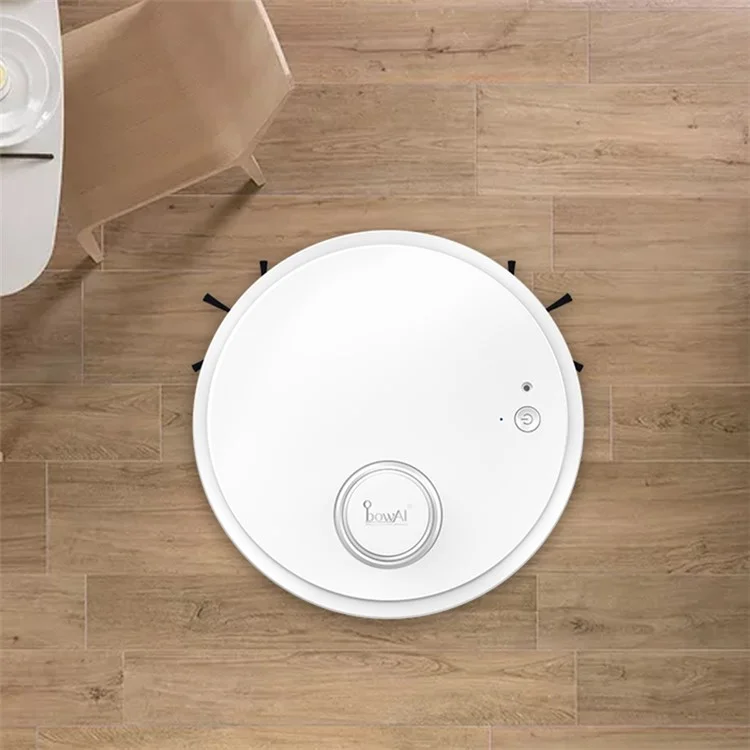 Aspirateur robot 3-en-1 intelligent OB12 pour le balayage de sols, rechargeable, avec lumière UV - Blanc