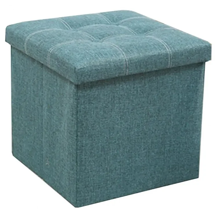 Poggiapiedi Storage Ottoman Hidden Storage Chest Footrest Chair Home Storage Box - Verde