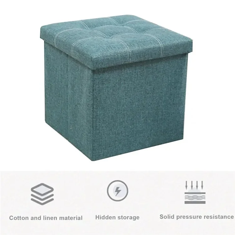 Poggiapiedi Storage Ottoman Hidden Storage Chest Footrest Chair Home Storage Box - Verde