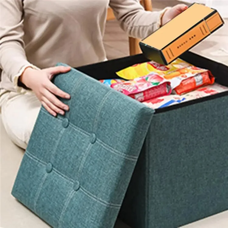Poggiapiedi Storage Ottoman Hidden Storage Chest Footrest Chair Home Storage Box - Verde
