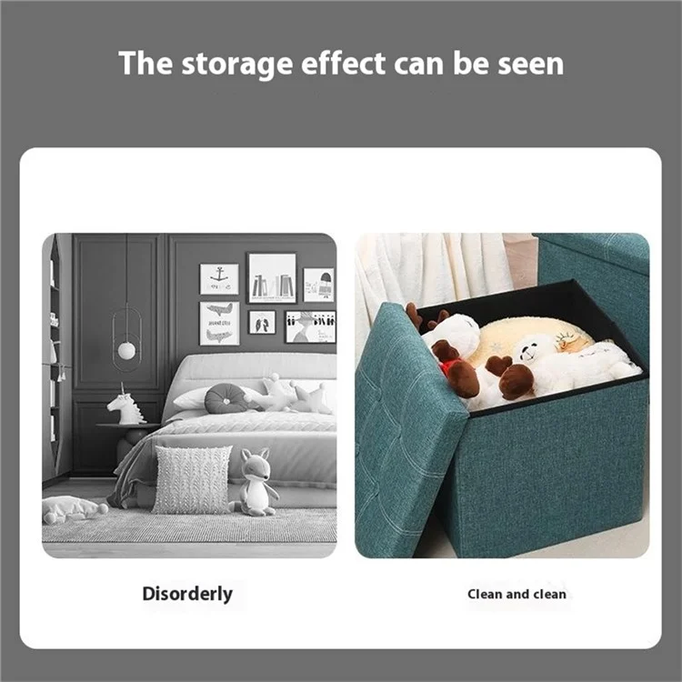 76x38x38cm Aufbewahrungshocker Fußhocker Couch Aufbewahrungsbox Gepolsterter Sitz für Schlafzimmer Flur - Grau