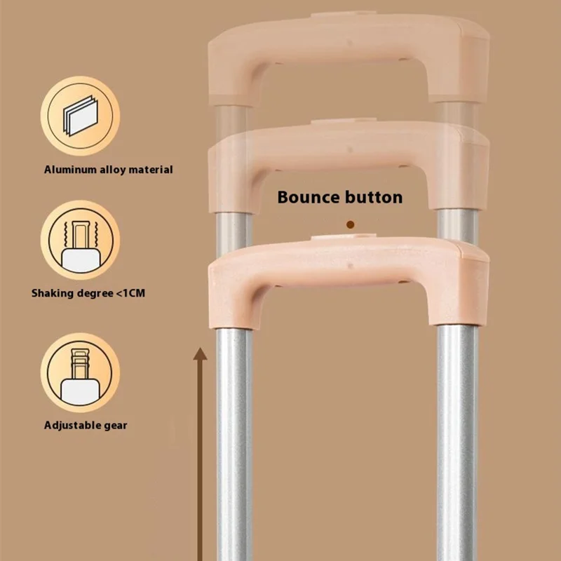 22-inch Stylish Suitcase Universal Wheels Travel Password Trolley Case with Cup Holder and USB Port - Black