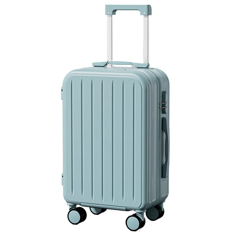 20-Zoll-Stylish-Gepäcktrolley mit Stoßdämpfung, ABS+PC-Reisepasswortkoffer - Himmelblau