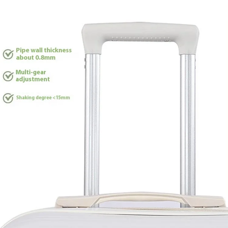 20-Zoll-Stylish-Gepäcktrolley mit Stoßdämpfung, ABS+PC-Reisepasswortkoffer - Himmelblau