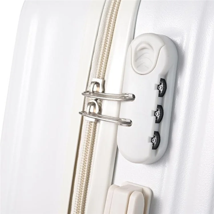 20-Zoll-Stylish-Gepäcktrolley mit Stoßdämpfung, ABS+PC-Reisepasswortkoffer - Himmelblau