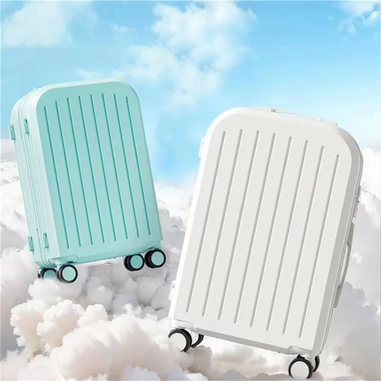 20-Zoll-Stylish-Gepäcktrolley mit Stoßdämpfung, ABS+PC-Reisepasswortkoffer - Himmelblau