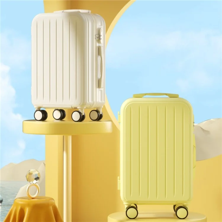 20-Zoll-Stylish-Gepäcktrolley mit Stoßdämpfung, ABS+PC-Reisepasswortkoffer - Himmelblau