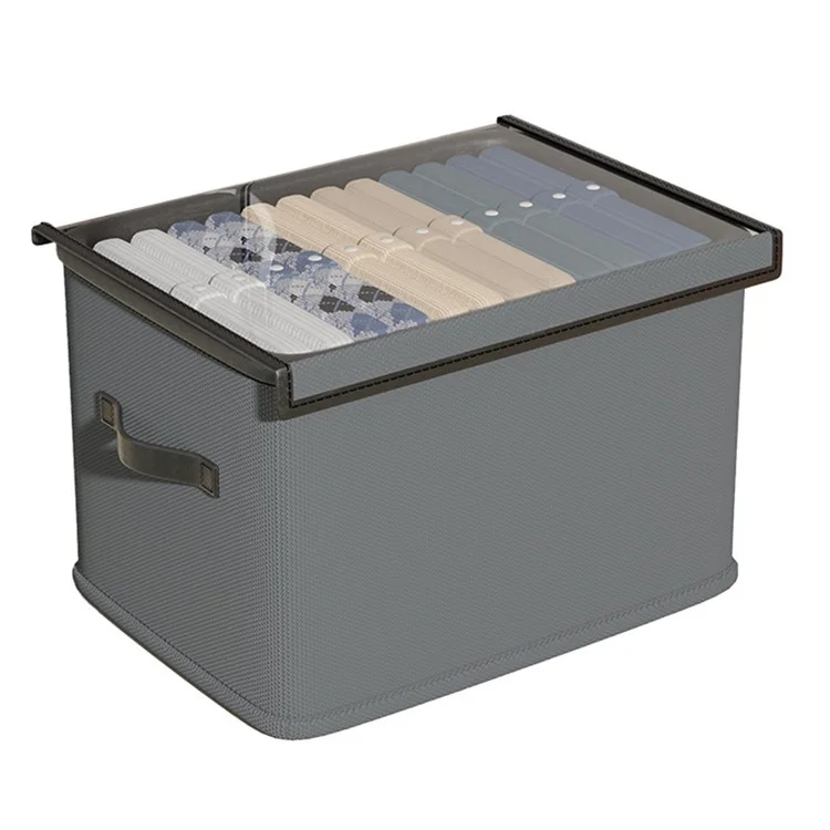 53L Faltbare Aufbewahrungsbox mit Deckel aus Vliesstoff Kleiderschrank-Organizer 47 x 35 x 31 cm