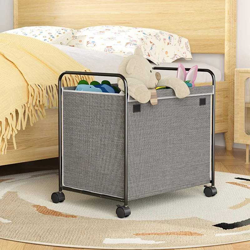 Multifunctional Laundry Hamper Storage Basket with Wheels Organizer Container for Toys Clothes Books