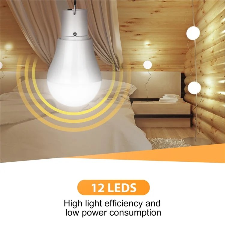 Portable Solar Powered Light Bulb for Outdoor Camping Hanging Tent Lamp