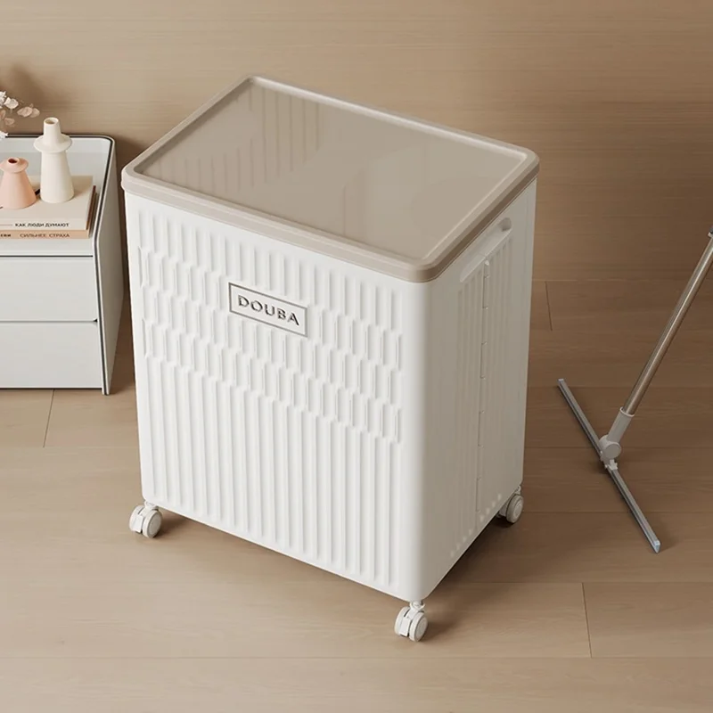 Scatola di stoccaggio pieghevole per vestiti con ruote Cesto per biancheria in plastica ad alta capacità Organizer per trapunte