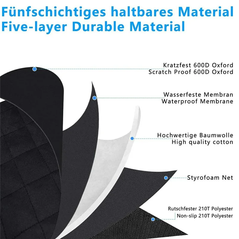 cwd002-2 Cargo Liner for Dogs 600D Oxford Fabric Collapsible Car Boot Protector Pet Mat with Storage Pockets