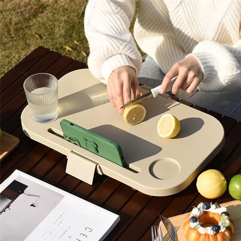 Panier de pique-nique PP avec couvercle, résistant à la poussière et à l'humidité, panier de rangement pliable, boîte organisatrice de pique-nique - Vert armée