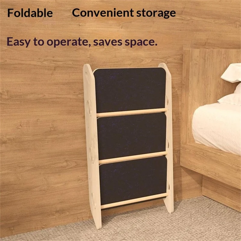 3-stufige faltbare Haustreppen für ältere Hunde, Katzen, tragbarer Holzrahmen, rutschfeste Rampe, Leiter