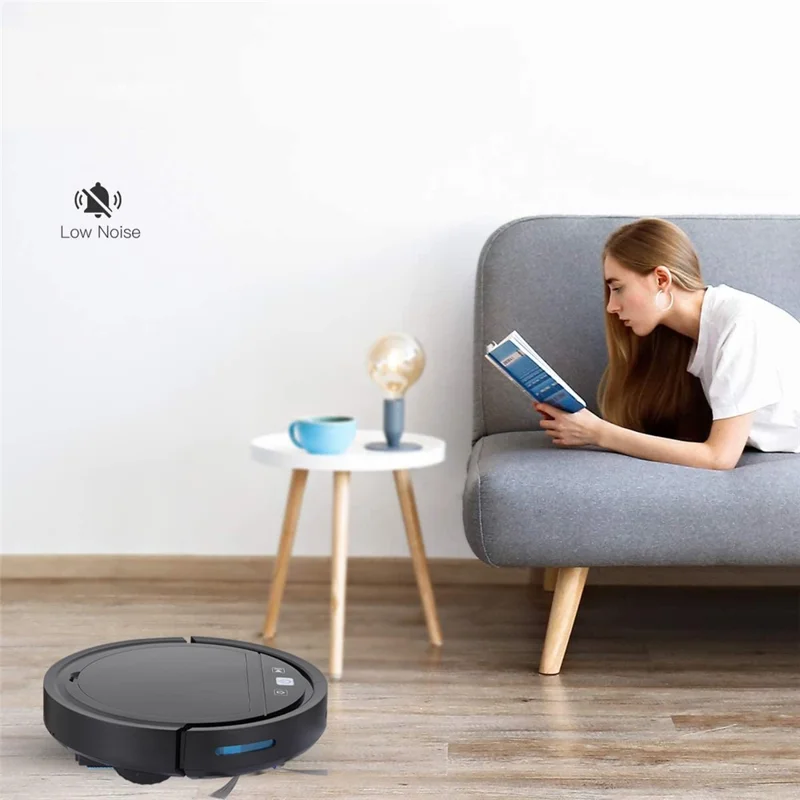 118HW 2500PA Robot Vacuum Cleaner Wireless Smart APP Auto-Recharge Remote Voice Control Sweeping Cleaning Machine - White