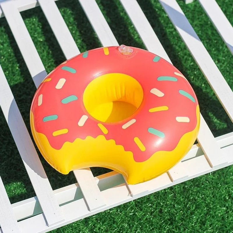 Inflatable Cup Holder Pool Float Watermelon Pineapple Donut Swan Fruit Pool Party Drink Holder - Crab