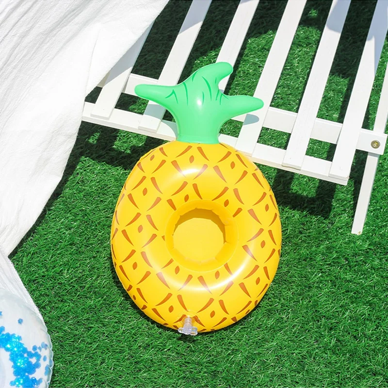 Inflatable Cup Holder Pool Float Watermelon Pineapple Donut Swan Fruit Pool Party Drink Holder - Crab