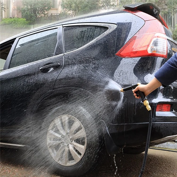 SUITU R-2383 15m Pure-Copper Nozzle + Aluminum Alloy Body High Pressure Water Pipe Sprayer Gun Set for Car Washing/Outdoor/Gardening/Pets Shower - Schwarz