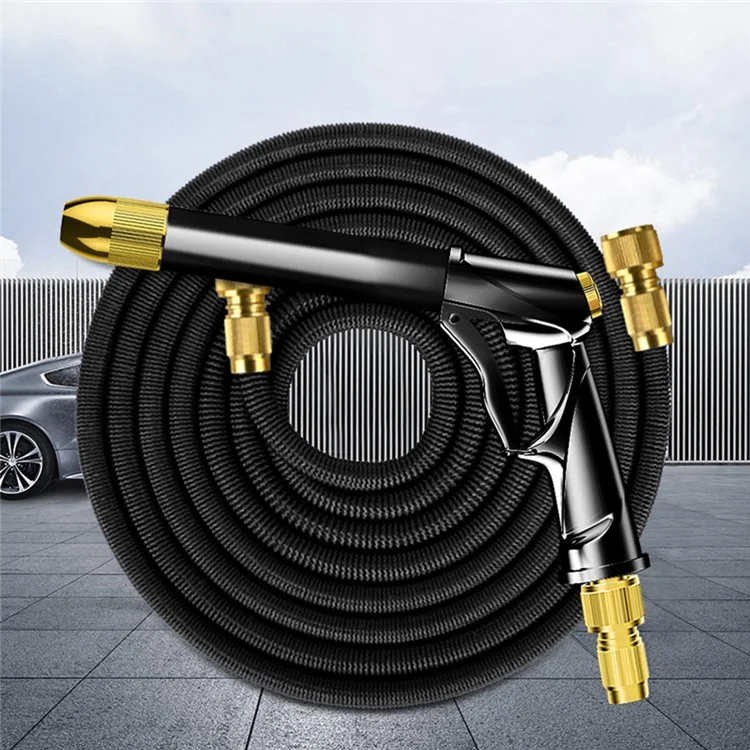 SUITU R-2383 15m Pure-Copper Nozzle + Aluminum Alloy Body High Pressure Water Pipe Sprayer Gun Set for Car Washing/Outdoor/Gardening/Pets Shower - Schwarz