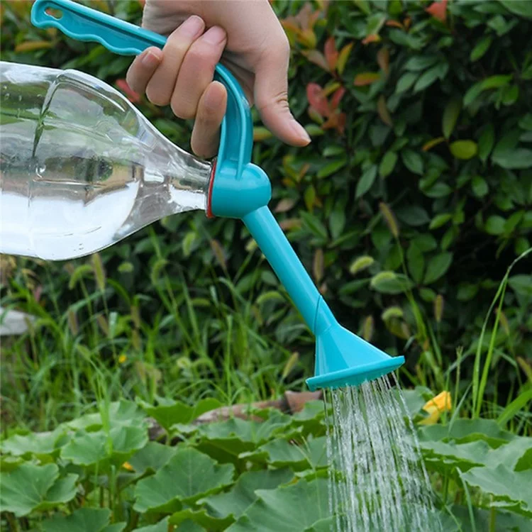 Annaffiatoio in plastica a bocca lunga, con doccia - Blu