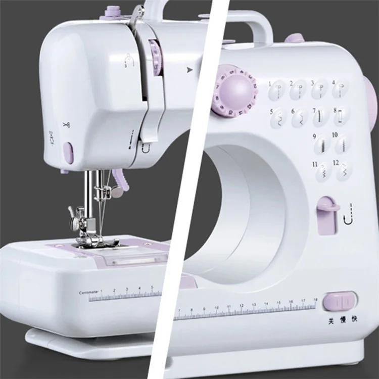 505A Home Sewing Machine Full Featured 12 Stitch Patterns Easy to Use for Beginners (English User Manual) - US Plug