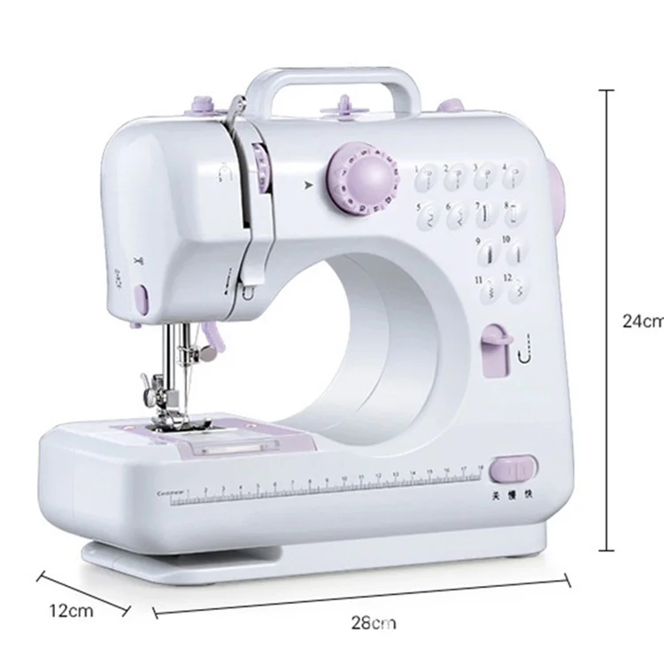 505A Home Sewing Machine Full Featured 12 Stitch Patterns Easy to Use for Beginners (English User Manual) - US Plug