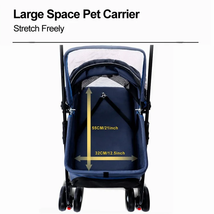 TG-PS001 2-en-1 Chariot de Transport pour Chien et Chat - Rose
