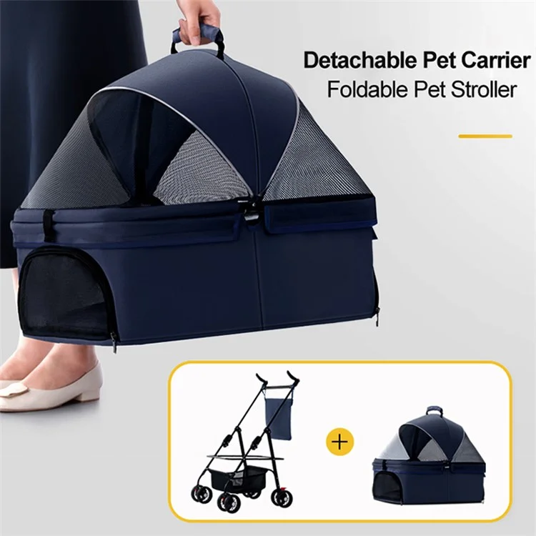 TG-PS001 2-en-1 Chariot de Transport pour Chien et Chat - Rose