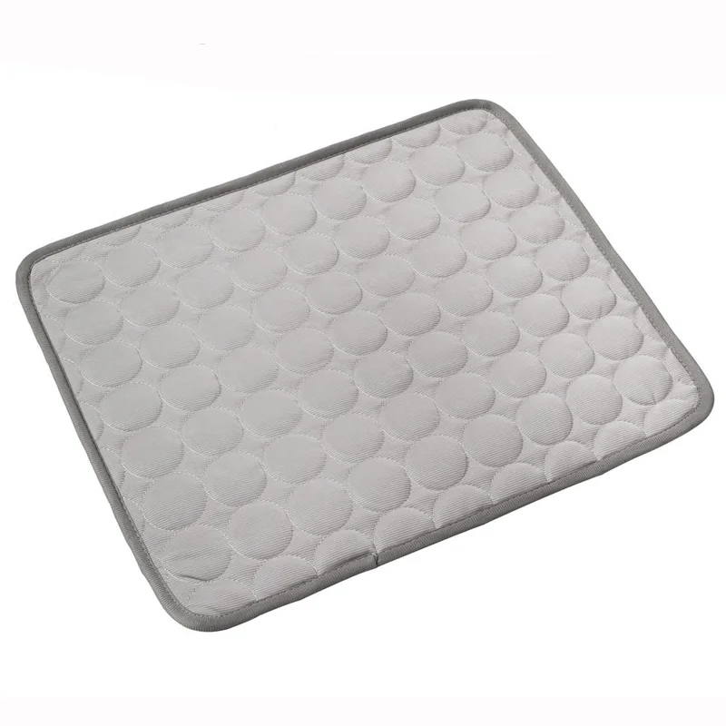 TG-PB0103 Breathable Bed Blanket Summer Pet Cooling Mat Sleeping Ice Pad Pet Gift, Size XL - Light Grey