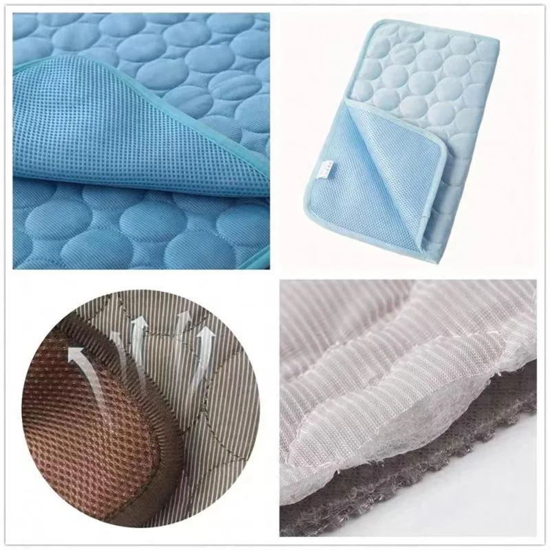 TG-PB0103 Breathable Bed Blanket Summer Pet Cooling Mat Sleeping Ice Pad Pet Gift, Size XL - Light Grey
