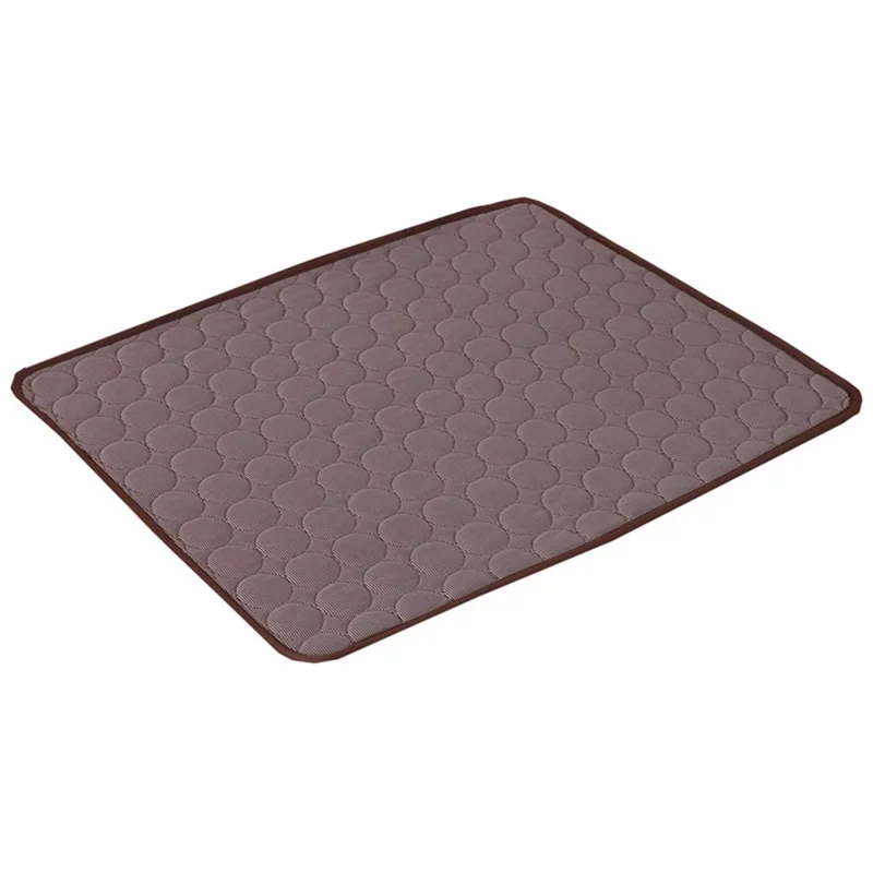 TG-PB0103 Breathable Bed Blanket Summer Pet Cooling Mat Sleeping Ice Pad Pet Gift, Size XL - Coffee