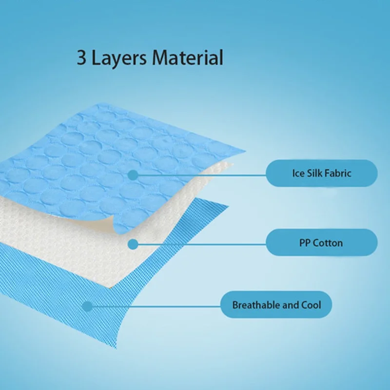 TG-PB0103 Breathable Bed Blanket Summer Pet Cooling Mat Sleeping Ice Pad Pet Gift, Size XL - Coffee