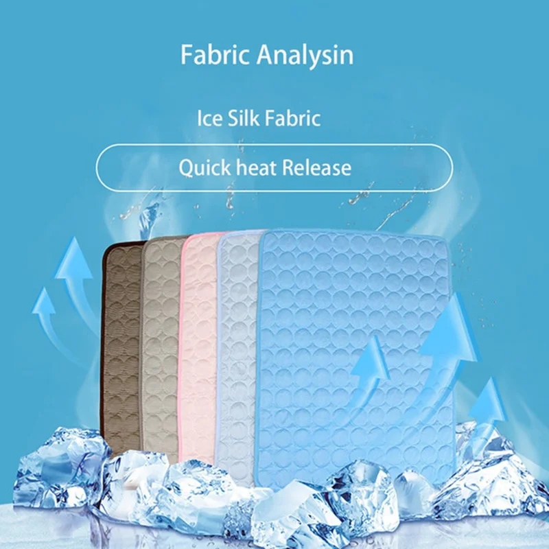 TG-PB0103 Breathable Bed Blanket Summer Pet Cooling Mat Sleeping Ice Pad Pet Gift, Size XL - Coffee