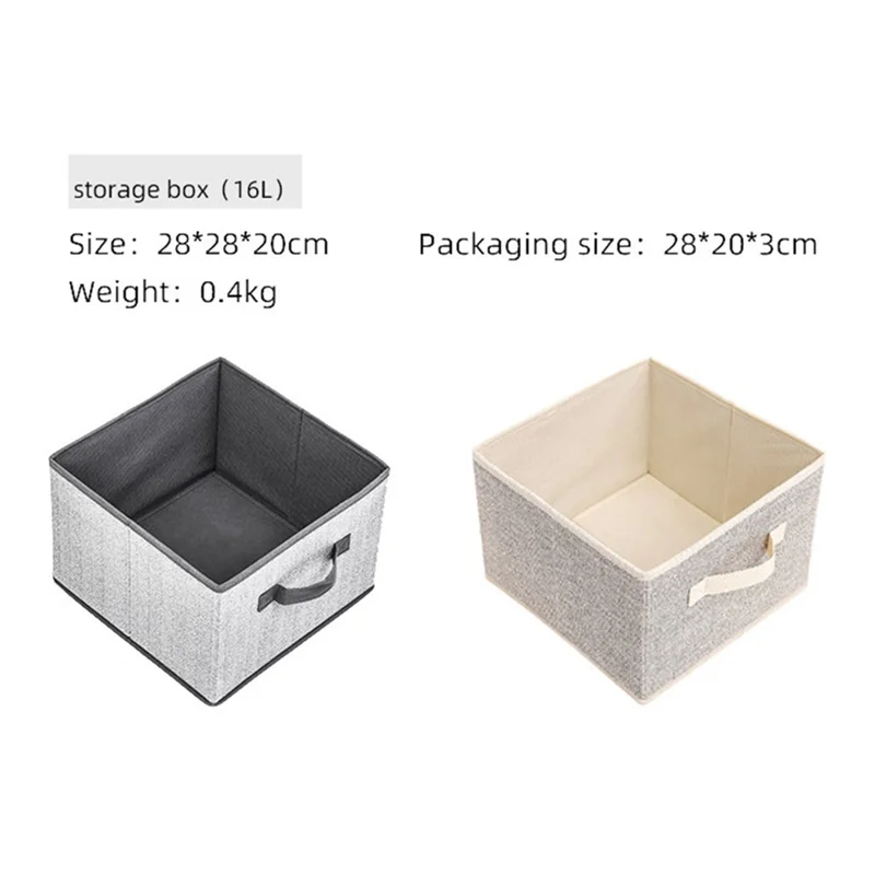 MOHO&HOME MDJ-612123 16L Non-Woven Fabric Storage Box Drawer Type Collapsible Clothes Socks Organizer - Grey