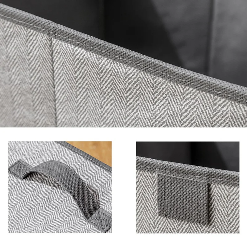 MOHO&HOME MDJ-612123 23L Multi-purpose Non-Woven Fabric Storage Box Collapsible Clothes Socks Organizer - Grigio