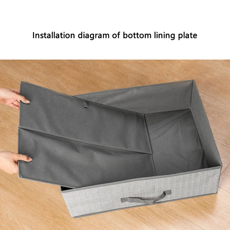 MOHO&HOME MDJ-612123 29L Collapsible Storage Box without Lid Non-Woven Fabric Clothes Socks Organizer - Grey