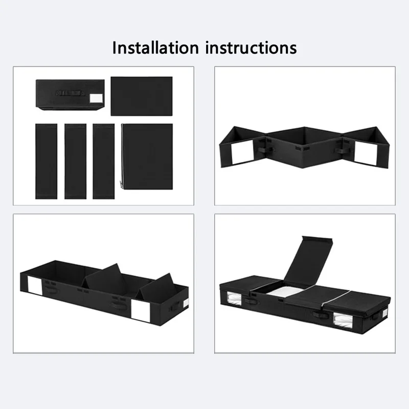 MOHO & HOME MDJ6145 120x41x15CM Under Bed Storage Containers Boxes for Clothes, Blankets, Shoes