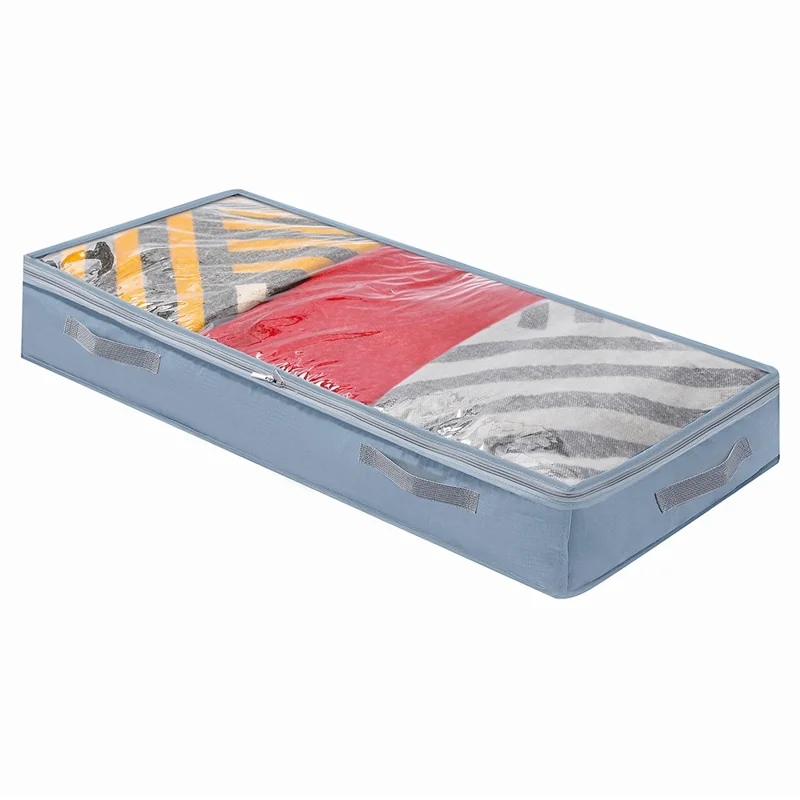 MOHO&HOME MDJ-6183 Clear Cover Under Bed Storage Bag Oxford Cloth Foldable Quilt Clothing Organizing Box