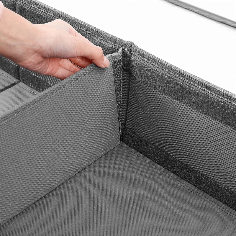 MOHO&HOME MDJ-6142 Folding Household Blankets Toy Sorting Box Under Bed Clothing Storage Bag, Transparent Cover