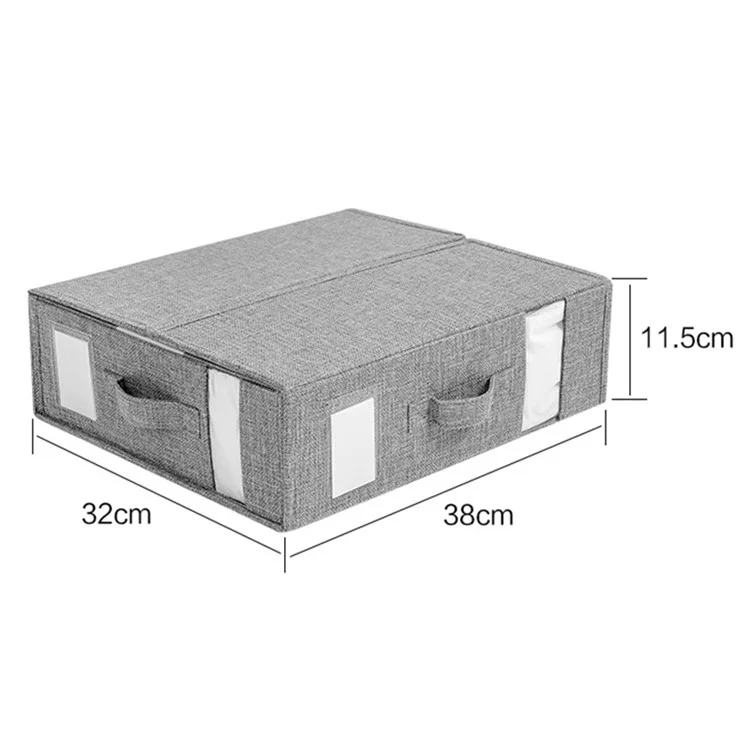 MOHO&HOME MDJ6143 Visual Windows Quilt Storage Bag Bedspread Pillowcase Wardrobe Bed Sheet Organizer - White