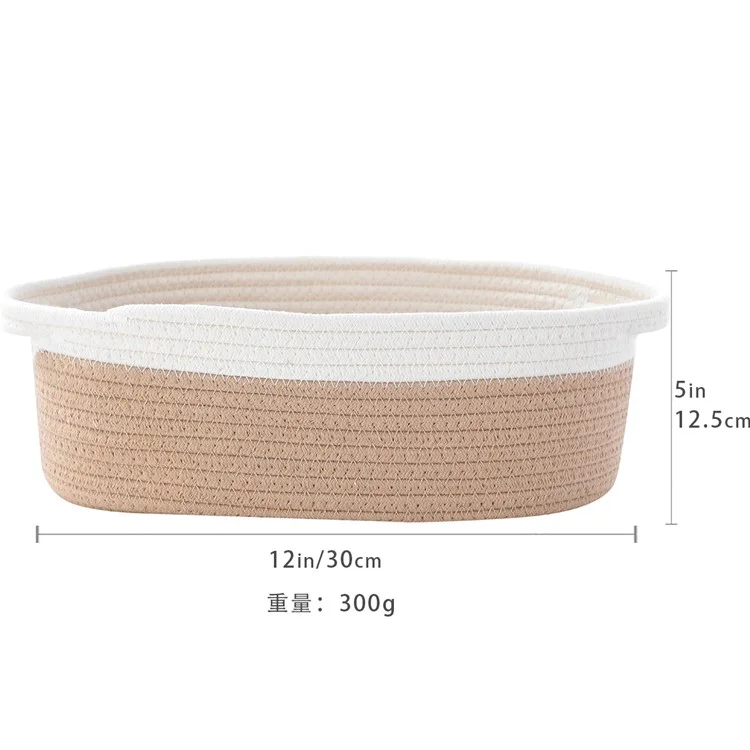 Корзина для хранения AB-029 Natural Cotton Rope Woven Organizer Box для детской комнаты, игрушек, книг - серый