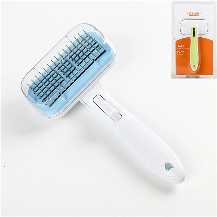 Dog Comb Automatic Toll Hair Brush Remover Cat and Pet Products - Green