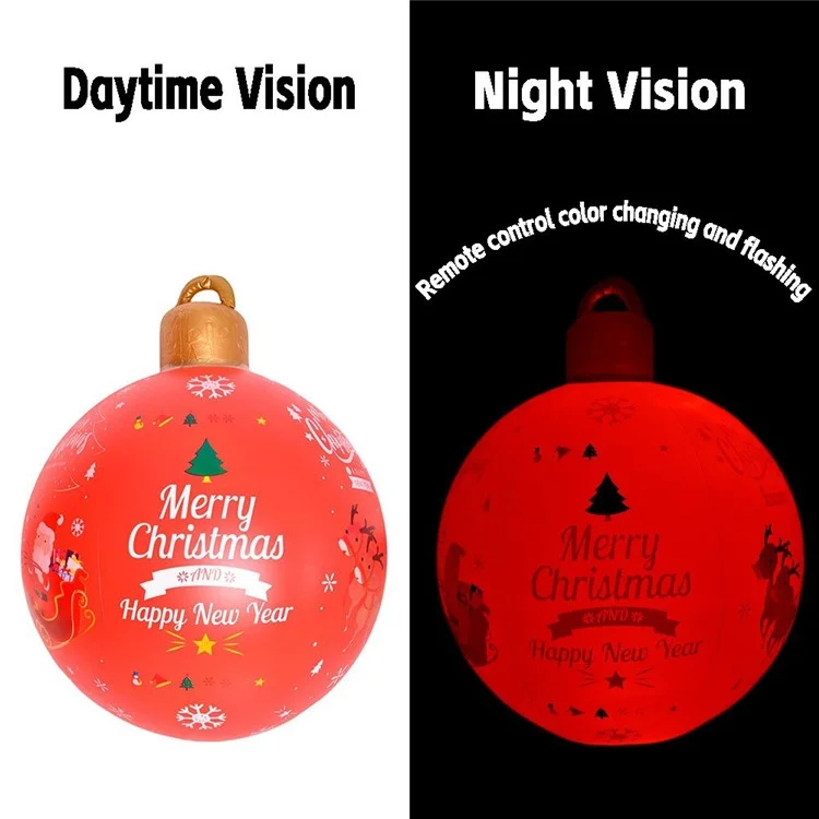 Outdoor LED Light Inflatable Christmas Ball with Remote Control Party Decoration - Style A