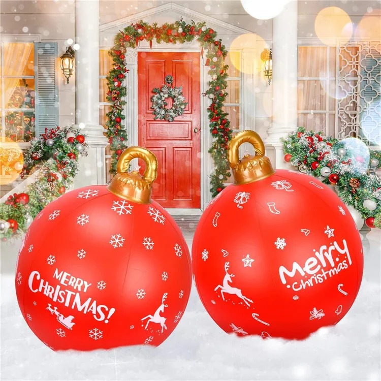 Outdoor LED Light Inflatable Christmas Ball with Remote Control Party Decoration - Style A