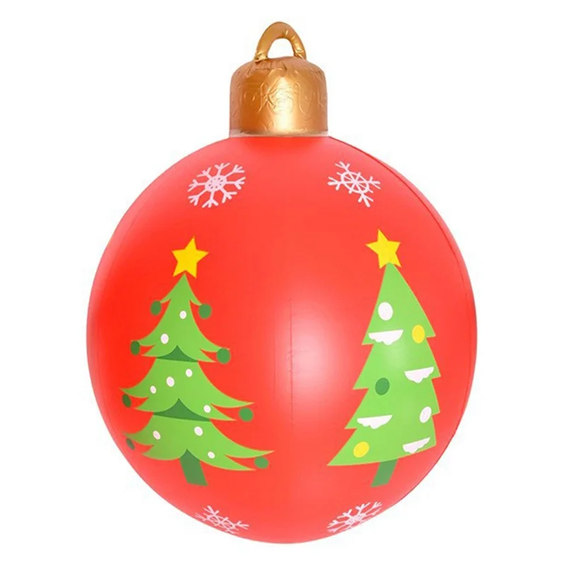 Uteljus för LED-ljus, uppblåsbar julboll med fjärrkontroll, festdekoration – stil B