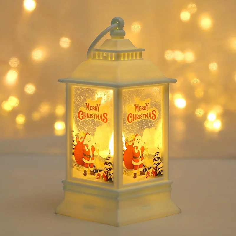 Christmas Tealight Lantern Fireless LED Candle Lamp for Party Decor Desk Lamp - Santa Claus