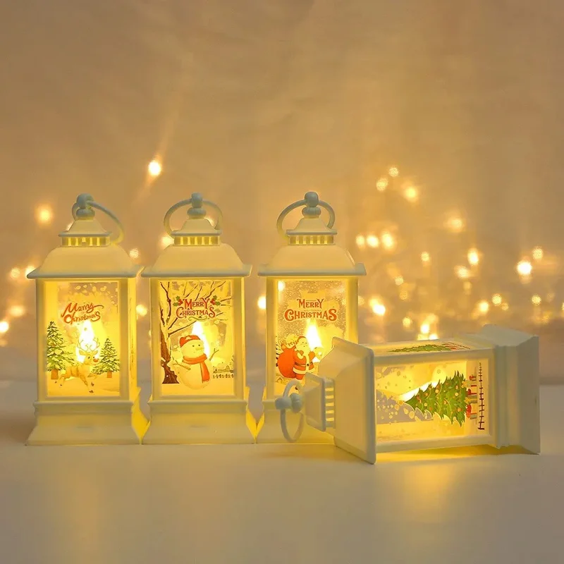 Christmas Tealight Lantern Fireless LED Candle Lamp for Party Decor Desk Lamp - Santa Claus