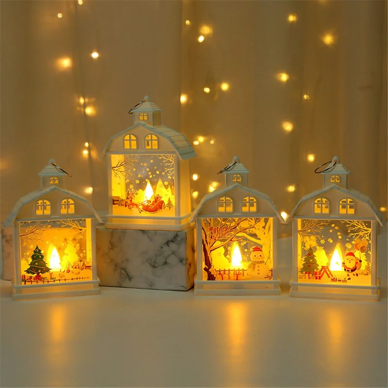 House Design Christmas LED Night Light Hanging Ornament Xmas Decorative Lamp - Santa Claus