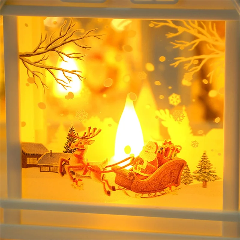 House Design Christmas LED Night Light Hanging Ornament Xmas Decorative Lamp - Santa Claus