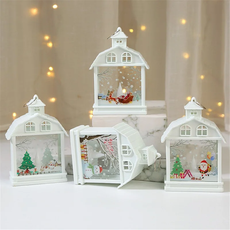 House Design Christmas LED Night Light Hanging Ornament Xmas Decorative Lamp - Santa Claus